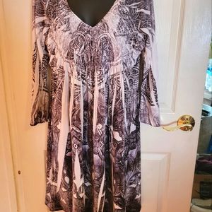 Soft Velvety bohemian long-sleeved dress